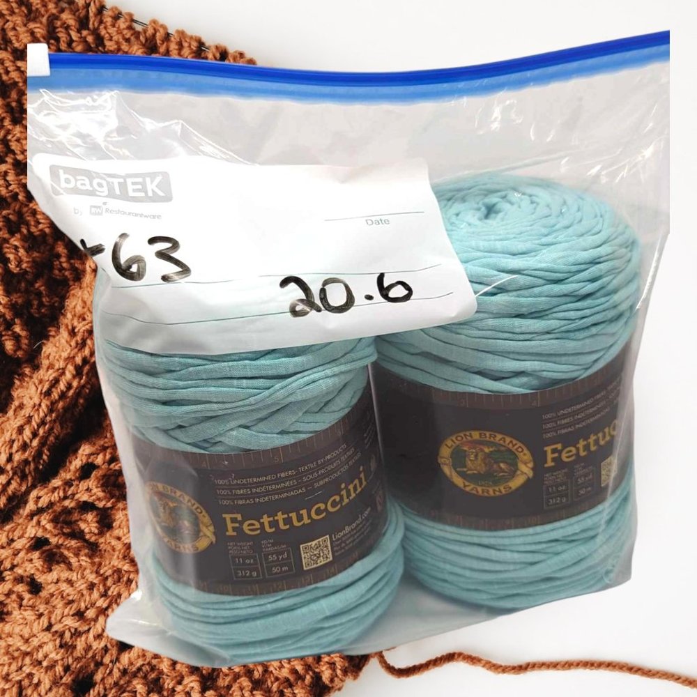 Lion Brand Fettuccini Yarn Bundle of 2 , 20.6oz Lot #60a - Picture 7 of 7